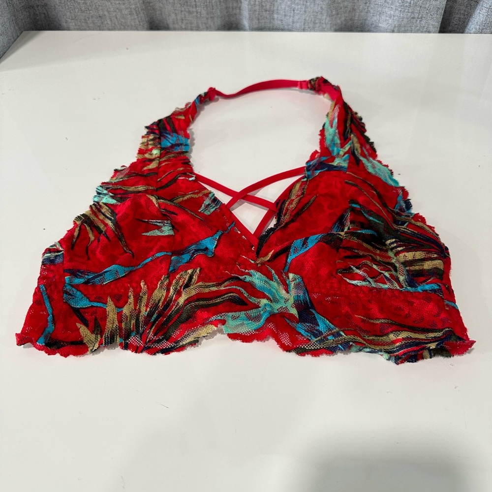- Victoria Secret bralette size small. Red /multi color.